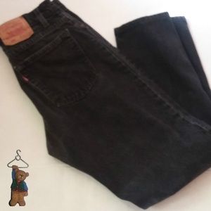 Levi's 550 black denim jeans